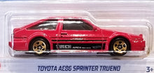 Load image into Gallery viewer, Hot Wheels 2022 Toyota AE86 Sprinter Trueno Red #17 HW Hatchbacks 1/5 New Long Card