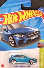 Load image into Gallery viewer, Hot Wheels 2022 '19 Mercedes-Benz A-Class Blue #18 HW Hatchbacks 2/5 New Long Card