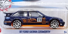 Load image into Gallery viewer, Hot Wheels 2022 '87 Ford Sierra Cosworth Blue #33 Retro Racers 1/10 New Long Card