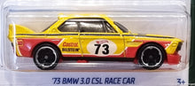 Load image into Gallery viewer, Hot Wheels 2022 '73 BMW 3.0 CSL Race Car Yellow #34 Retro Racers 2/10 New Long Card
