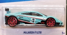 Load image into Gallery viewer, Hot Wheels 2022 McLaren F1 GTR Light Blue #57 Retro Racers 3/10 New Long Card