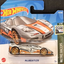 Load image into Gallery viewer, Hot Wheels 2022 McLaren F1 GTR Silver #57 Retro Racers 3/10 New
