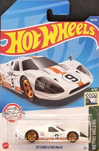Load image into Gallery viewer, Hot Wheels 2022 '67 Ford GT40 MK.IV White #58 Retro Racers 4/10 New Long Card