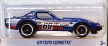 Load image into Gallery viewer, Hot Wheels 2022 '69 Copo Corvette Blue #79 Retro Racers 6/10 New Long Card
