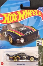 Load image into Gallery viewer, Hot Wheels 2022 Porsche 935 Dark Blue #132 Retro Racers 8/10 New Long Card