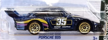 Load image into Gallery viewer, Hot Wheels 2022 Porsche 935 Dark Blue #132 Retro Racers 8/10 New Long Card