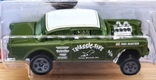 Load image into Gallery viewer, Hot Wheels 2022 '55 Chevy Bel Air Gasser Matte Olive #43 Chevy Bel Air 2/5 New