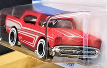 Load image into Gallery viewer, Hot Wheels 2022 '57 Chevy Matte Red #44 Chevy Bel Air 3/5 New Long Card
