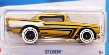 Load image into Gallery viewer, Hot Wheels 2022 '57 Chevy Gold #44 Chevy Bel Air 3/5 New Long Card