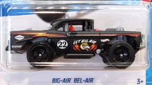Load image into Gallery viewer, Hot Wheels 2022 Big-Air Bel-Air Matte Black #112 Chevy Bel Air 5/5 New Long Card