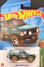 Load image into Gallery viewer, Hot Wheels 2022 Range Rover Classic Teal #159 Mud Studs 4/5 New Long Card