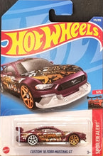 Load image into Gallery viewer, Hot Wheels 2022 Custom '18 Ford Mustang GT Maroon #175 Spoiler Alert 5/5 New Long Card