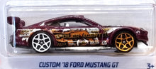 Load image into Gallery viewer, Hot Wheels 2022 Custom '18 Ford Mustang GT Maroon #175 Spoiler Alert 5/5 New Long Card