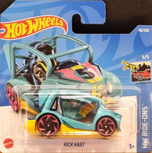 Load image into Gallery viewer, Hot Wheels 2022 Kick Kart Cyan #90 HW Ride-Ons 5/5 New