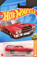 Load image into Gallery viewer, Hot Wheels 2022 '70 Chevelle SS Wagon Red #111 HW Wagons 1/5 New Long Card