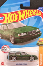 Load image into Gallery viewer, HOT WHEELS DIE CAR - 2022 Volvo 850 Estate Dark Green #140 HW Wagons 2/5 New Long Card