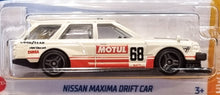 Load image into Gallery viewer, Hot Wheels 2022 Nissan Maxima Drift Car Ivory #214 HW Wagons 4/5 New Long Card