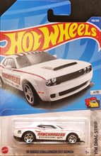 Load image into Gallery viewer, Hot Wheels 2022 '18 Dodge Challenger SRT Demon White #198 HW Drag Strip 4/10 New