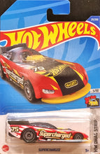 Load image into Gallery viewer, Hot Wheels 2022 Supercharged (Funny Car) Red #221 HW Drag Strip 5/10 New Long Card