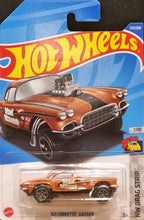 Load image into Gallery viewer, Hot Wheels 2022 '62 Corvette Gasser Burnt Orange #225 HW Drag Strip 7/10 New Long Card