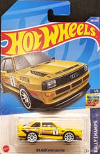 Load image into Gallery viewer, Hot Wheels 2022 '84 Audi Sport Quattro Yellow #180 Rally Champs 1/5 New Long Card