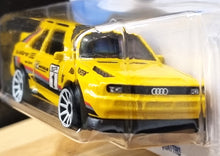 Load image into Gallery viewer, Hot Wheels 2022 '84 Audi Sport Quattro Yellow #180 Rally Champs 1/5 New Long Card