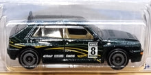 Load image into Gallery viewer, Hot Wheels 2022 Lancia Delta Integrale #210 Dark Green Rally Champs 3/5 New Long Card