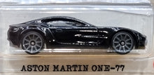 Load image into Gallery viewer, Hot Wheels 2022 Aston Martin One-77 Black World Class Racers 3/5 New Long Card