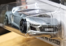 Load image into Gallery viewer, Hot Wheels 2022 2019 Audi R8 Spyder Grey World Class Racers 5/5 New Long Card