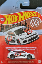 Load image into Gallery viewer, Hot Wheels 2022 Volkswagen Scirocco GT 24 White Volkswagen 3/8 New Long Card