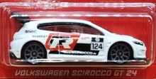 Load image into Gallery viewer, Hot Wheels 2022 Volkswagen Scirocco GT 24 White Volkswagen 3/8 New Long Card