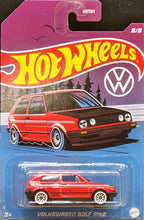 Load image into Gallery viewer, Hot Wheels 2022 Volkswagen Golf MK2 Red Volkswagen 8/8 New Long Card