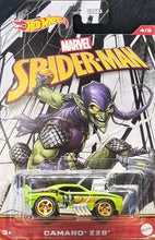 Load image into Gallery viewer, Hot Wheels 2022 Camaro Z28 Green Marvel Spider-Man 4/5 New Long Card