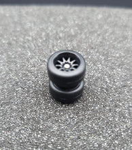 Load image into Gallery viewer, 1:64 10 Spoke Black Wheel Set with Rubber Tyres - Hot Wheels, Matchbox