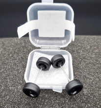 Load image into Gallery viewer, 1:64 10 Spoke Black Wheel Set with Rubber Tyres - Hot Wheels, Matchbox