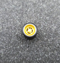 Load image into Gallery viewer, 1:64 4 Spoke Satin Gold Wheel Set with Rubber Tyres - Hot Wheels, Matchbox