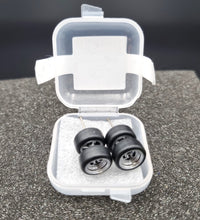 Load image into Gallery viewer, 1:64 4 Spoke Silver Wheel Set with Rubber Tyres - Hot Wheels, Matchbox
