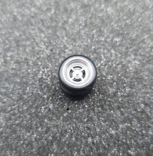 Load image into Gallery viewer, 1:64 4 Spoke Silver Wheel Set with Rubber Tyres - Hot Wheels, Matchbox