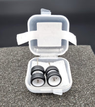 Load image into Gallery viewer, 1:64 4 Spoke White Wheel Set with Rubber Tyres - Hot Wheels, Matchbox
