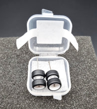 Load image into Gallery viewer, 1:64 4 Spoke White Wheel Set with Rubber Tyres - Hot Wheels, Matchbox