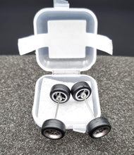 Load image into Gallery viewer, 1:64 10 Spoke Silver Alloy Wheel Set with Rubber Tyres - Hot Wheels, Matchbox