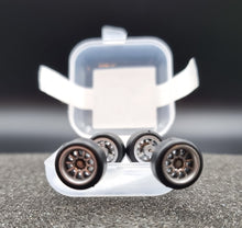 Load image into Gallery viewer, 1:64 10 Spoke Silver Alloy Wheel Set with Rubber Tyres - Hot Wheels, Matchbox