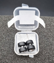 Load image into Gallery viewer, 1:64 10 Spoke Silver Alloy Wheel Set with Rubber Tyres - Hot Wheels, Matchbox