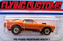 Load image into Gallery viewer, Hot Wheels 2021 '70 Ford Mustang Mach 1 Orange Flying Customs 5/8 New Long Card