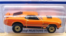 Load image into Gallery viewer, Hot Wheels 2021 '70 Ford Mustang Mach 1 Orange Flying Customs 5/8 New Long Card