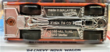Load image into Gallery viewer, Hot Wheels 2020 '64 Chevy Nova Wagon Orange #141 HW Flames 3/10 New Long Card