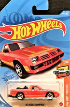 Load image into Gallery viewer, Hot Wheels 2021 '82 Dodge Rampage Red #175 HW Hot Trucks 1/10 New Long Card
