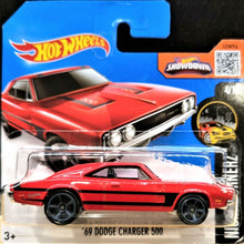 Load image into Gallery viewer, HOT WHEELS 2016 '69 DODGE CHARGER 500 RED #84 NIGHTBURNERZ 4/10 NEW