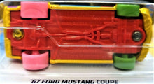 Load image into Gallery viewer, Hot Wheels 2019 '67 Ford Mustang Coupe Yellow #218 HW Art Cars 7/10 New
