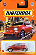 Load image into Gallery viewer, Matchbox 2021 2019 Fiat 500 Turbo Red MBX Metro #19/100 New Long Card